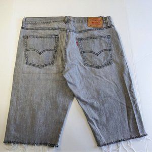 Levi's 514 Men's Jean Shorts Size 36 Gray Straight Fit